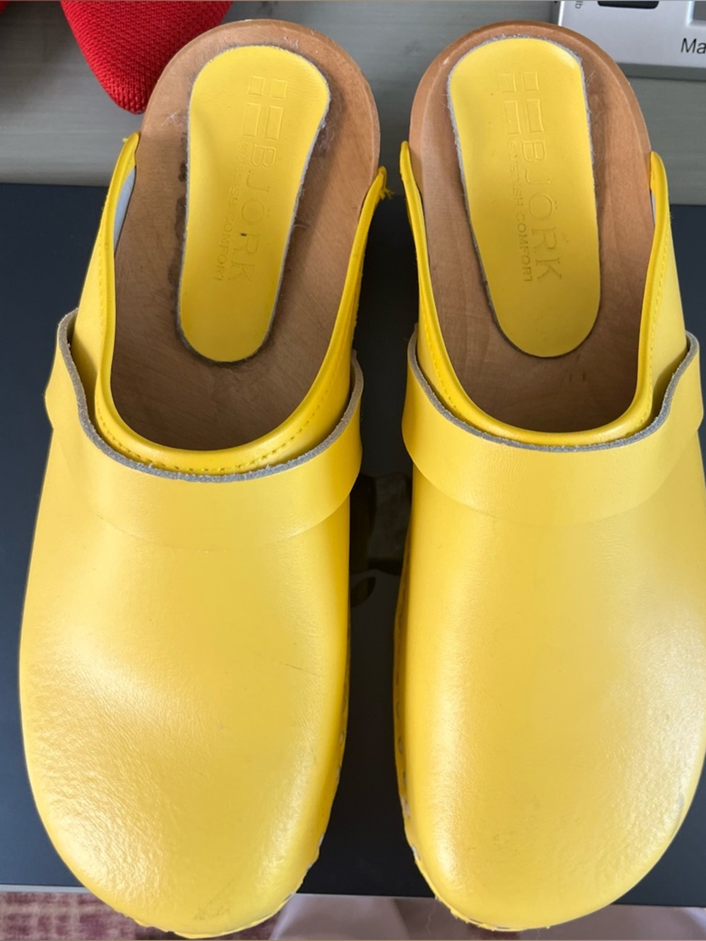 Bjork Maya Yellow Clogs Sz 41